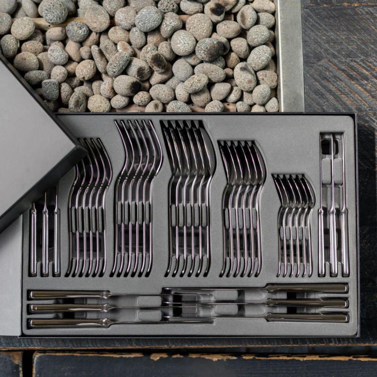 Set de Cuchilleria Oxford 6 Personas 42pzs Silver Mirror finish Coquinaria-3