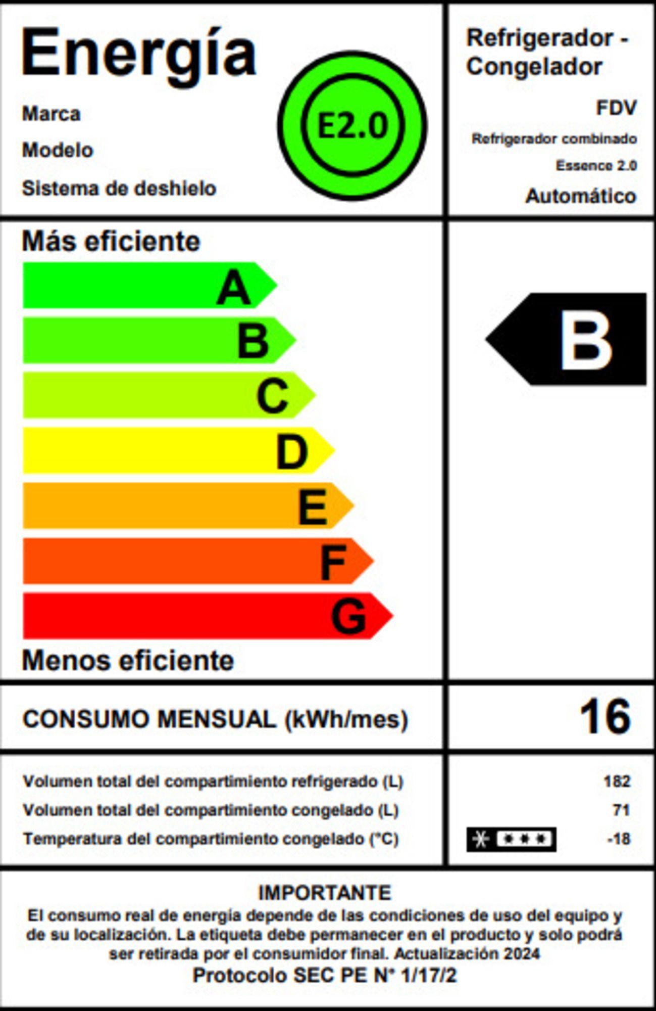 Refrigerador combinado Essence 2.0 271 Lts FDV-5