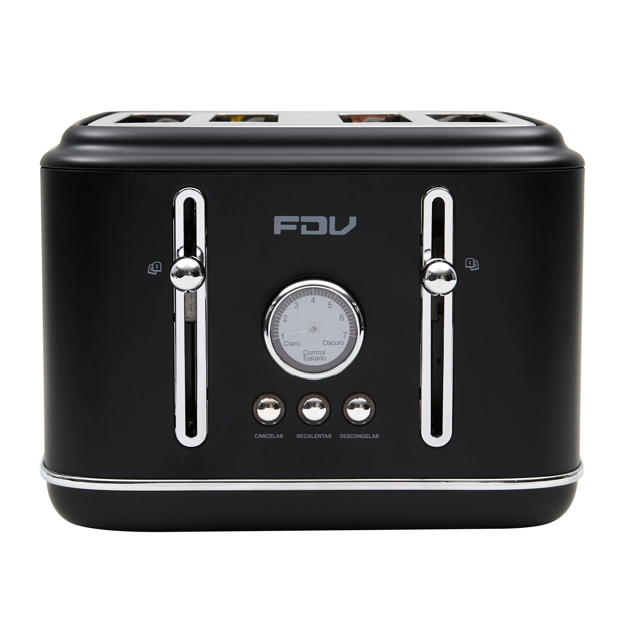 Tostador 4 Rebanadas Iconic Black FDV-3