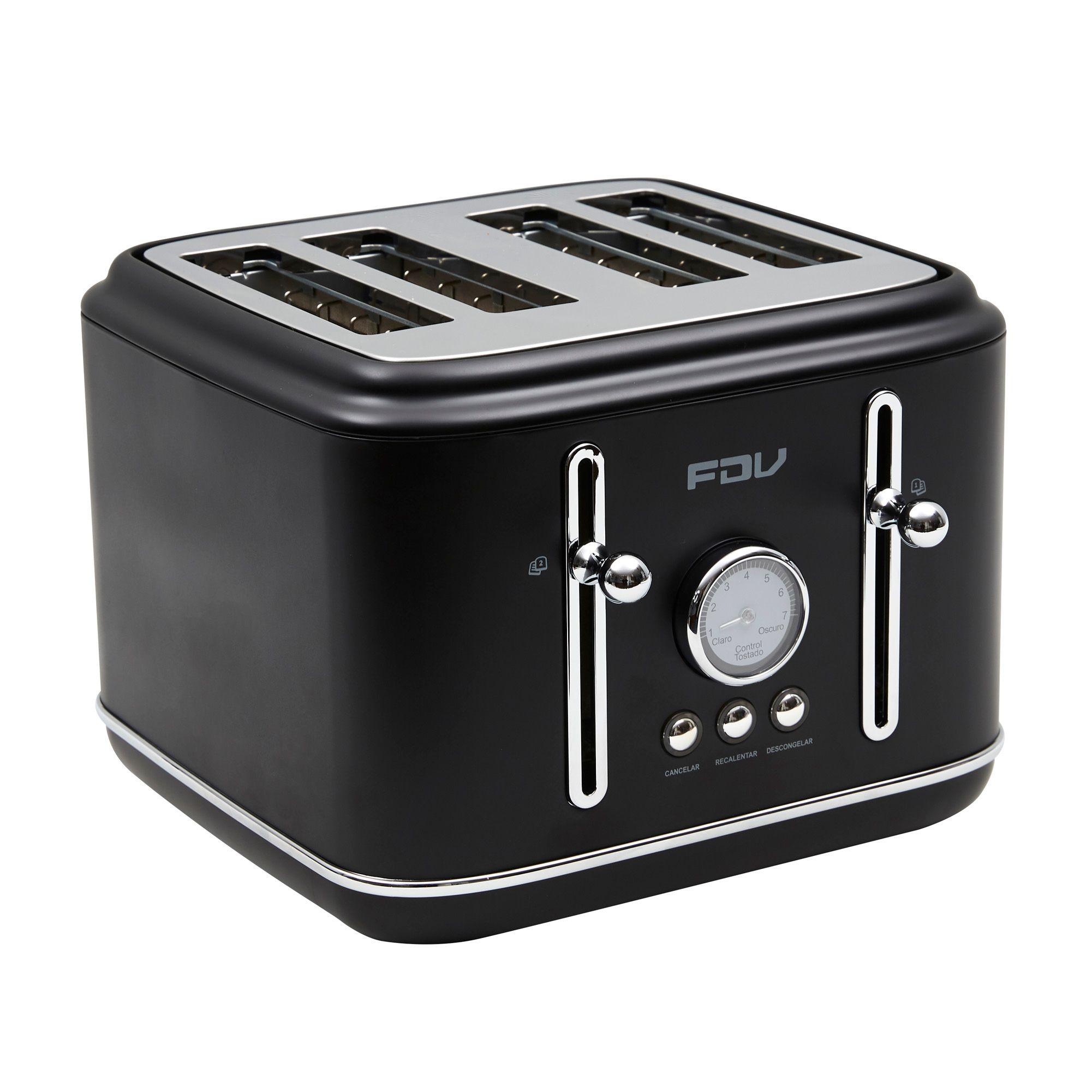 Tostador 4 Rebanadas Iconic Black FDV-4
