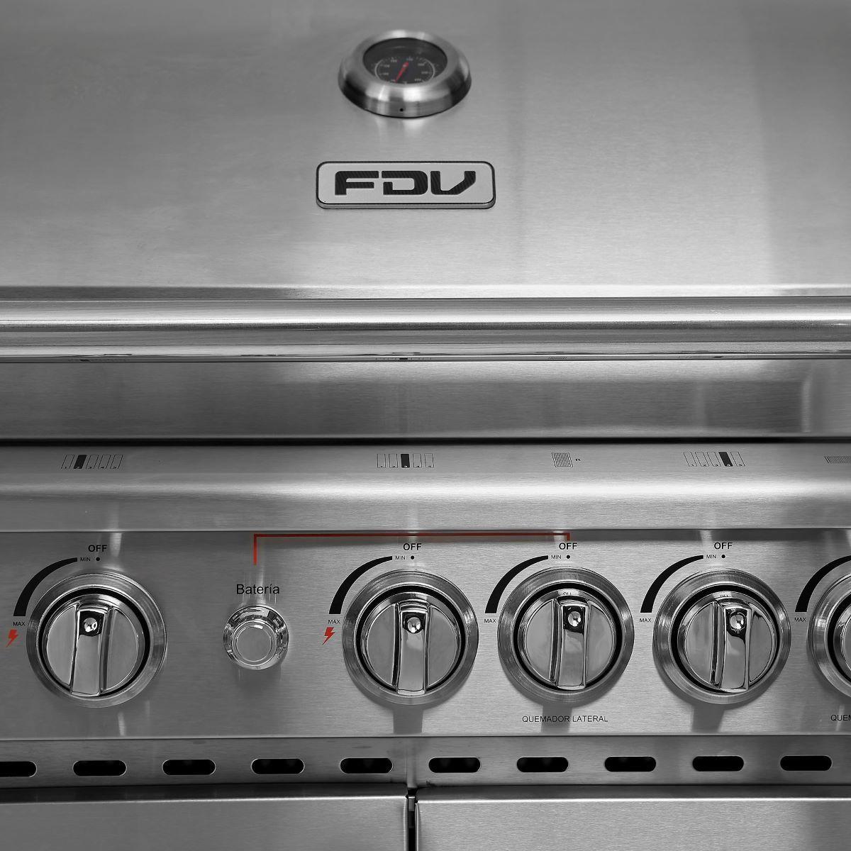 Parrilla A Gas Licuado Fdv Smart 7 Quemadores-3