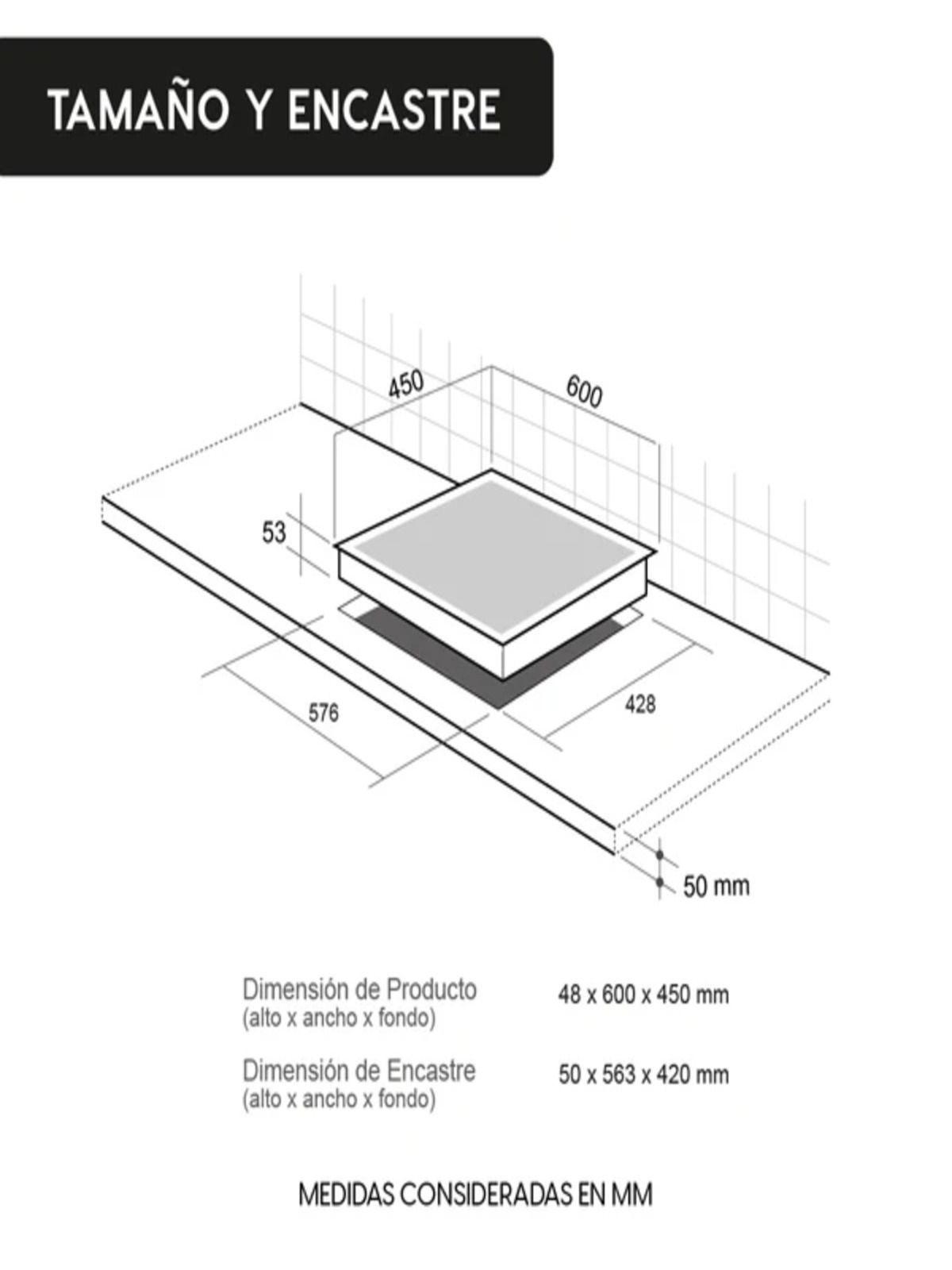 Encimera Vitrocerámica 3 Plus 3 Quemadores 60 cm Kubli-8