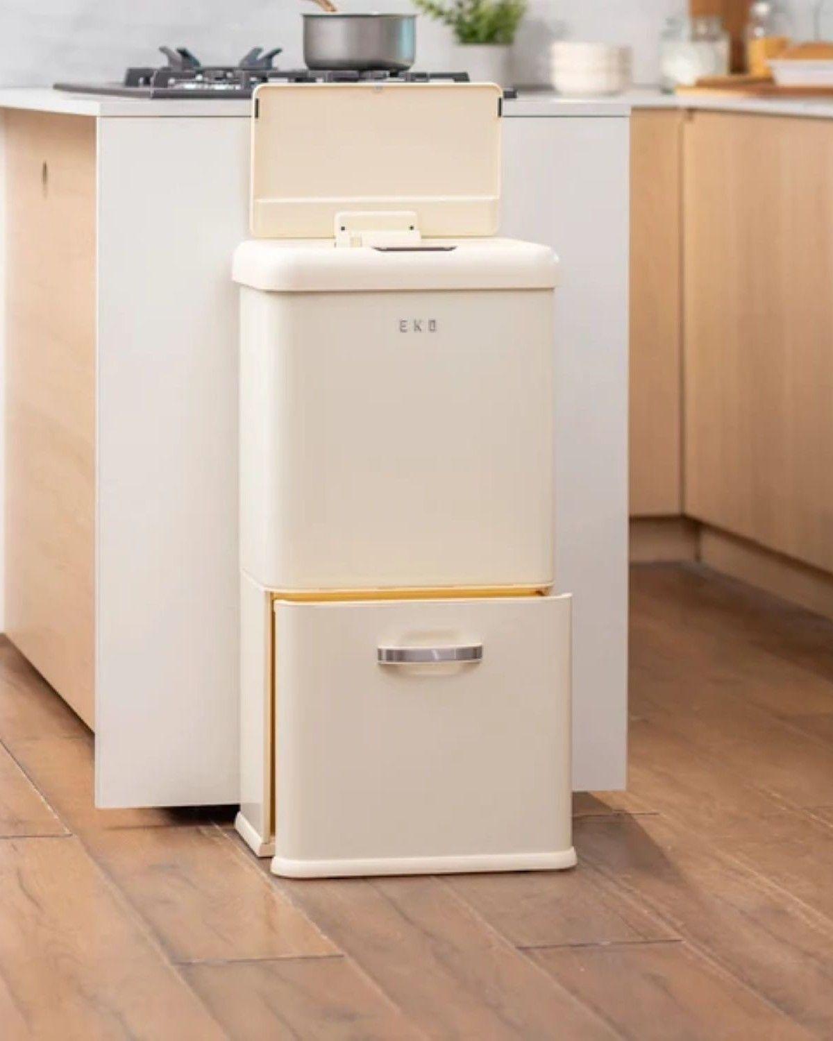 Basurero Vintage 2 recipientes 32L +18L Sensor Bin EKO-5