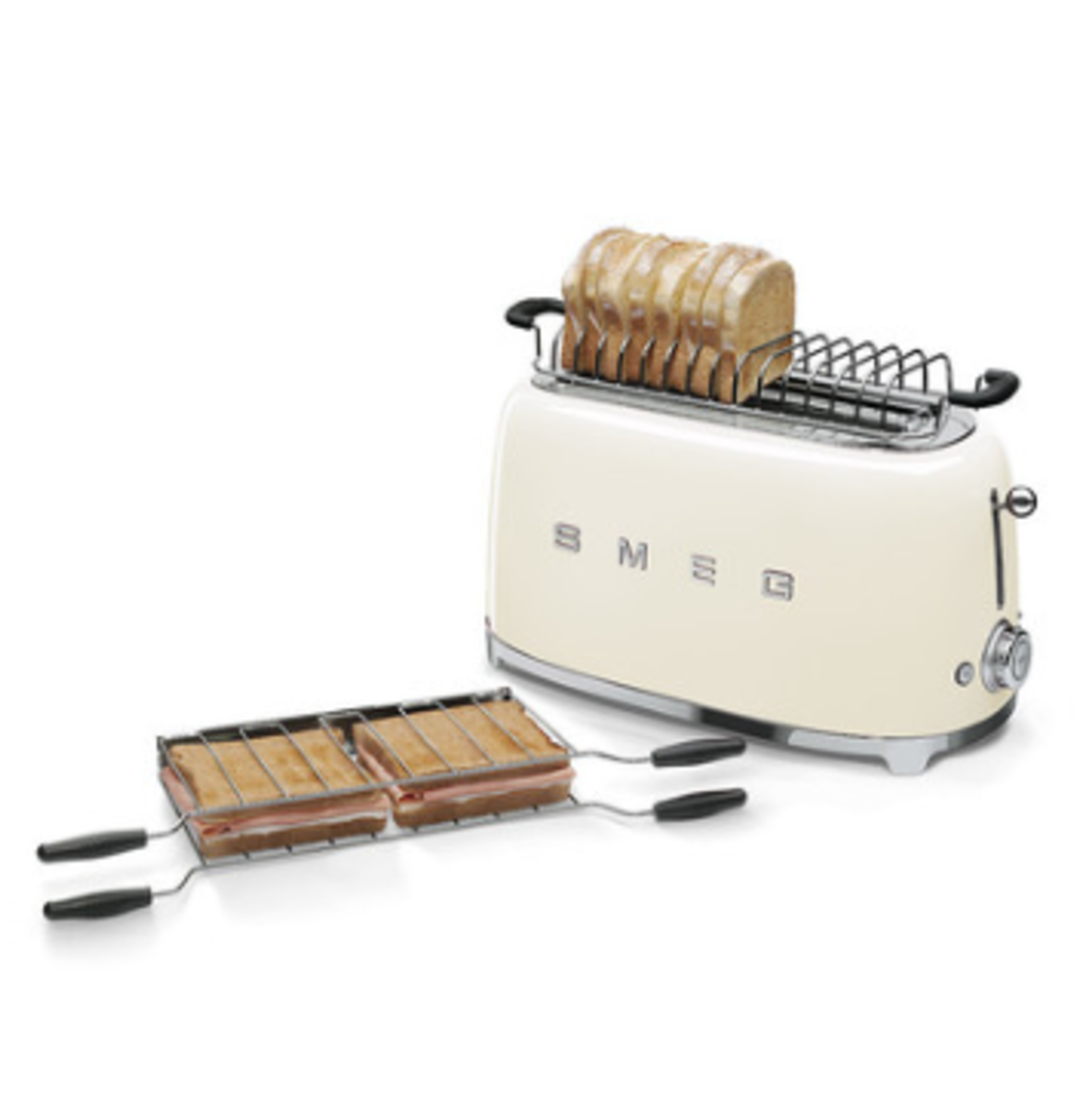 Tostador Smeg 4 panes Crema modelo TSF02CREU-1
