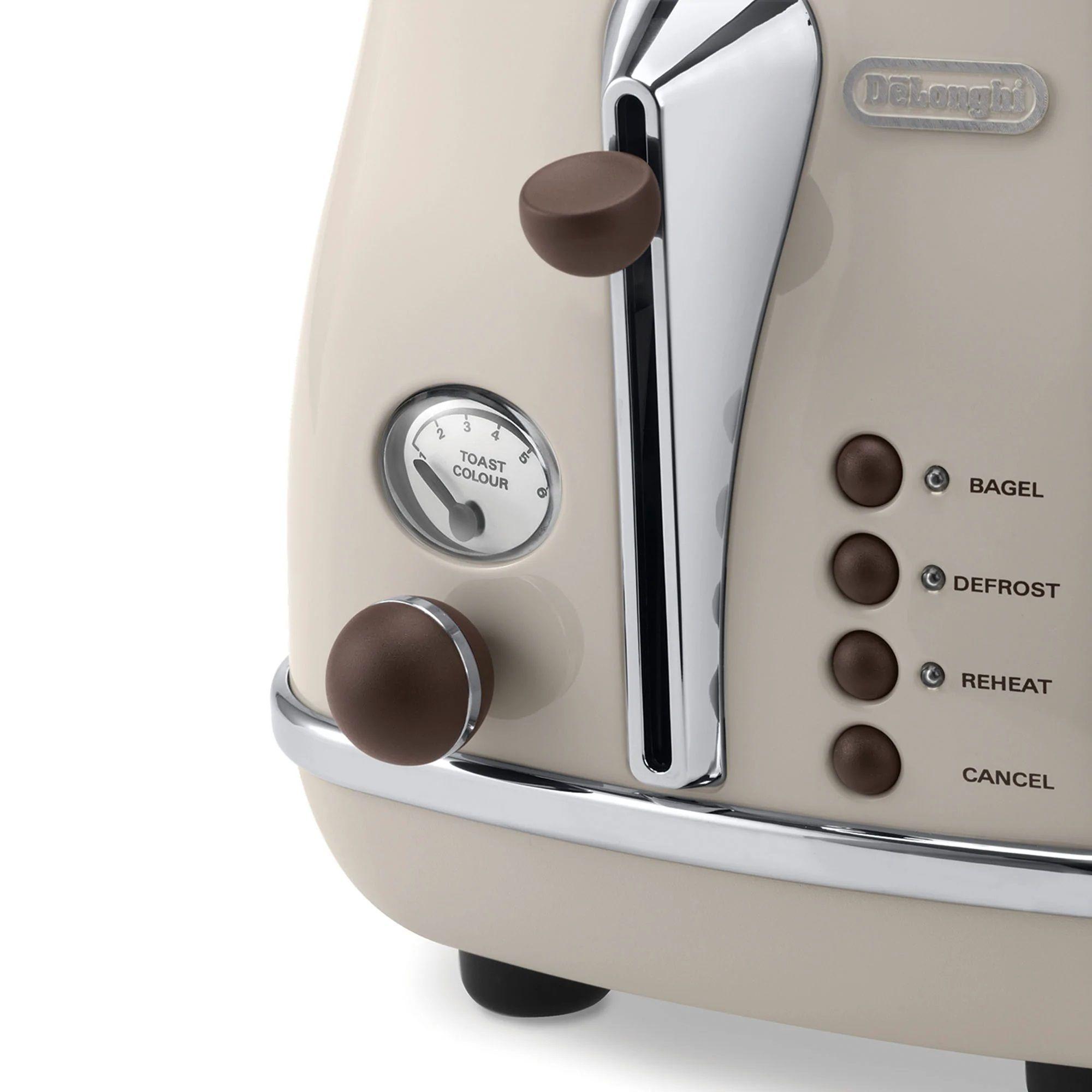 Tostador De Longhi Icona Vintage Beige CTOV2103BG-3
