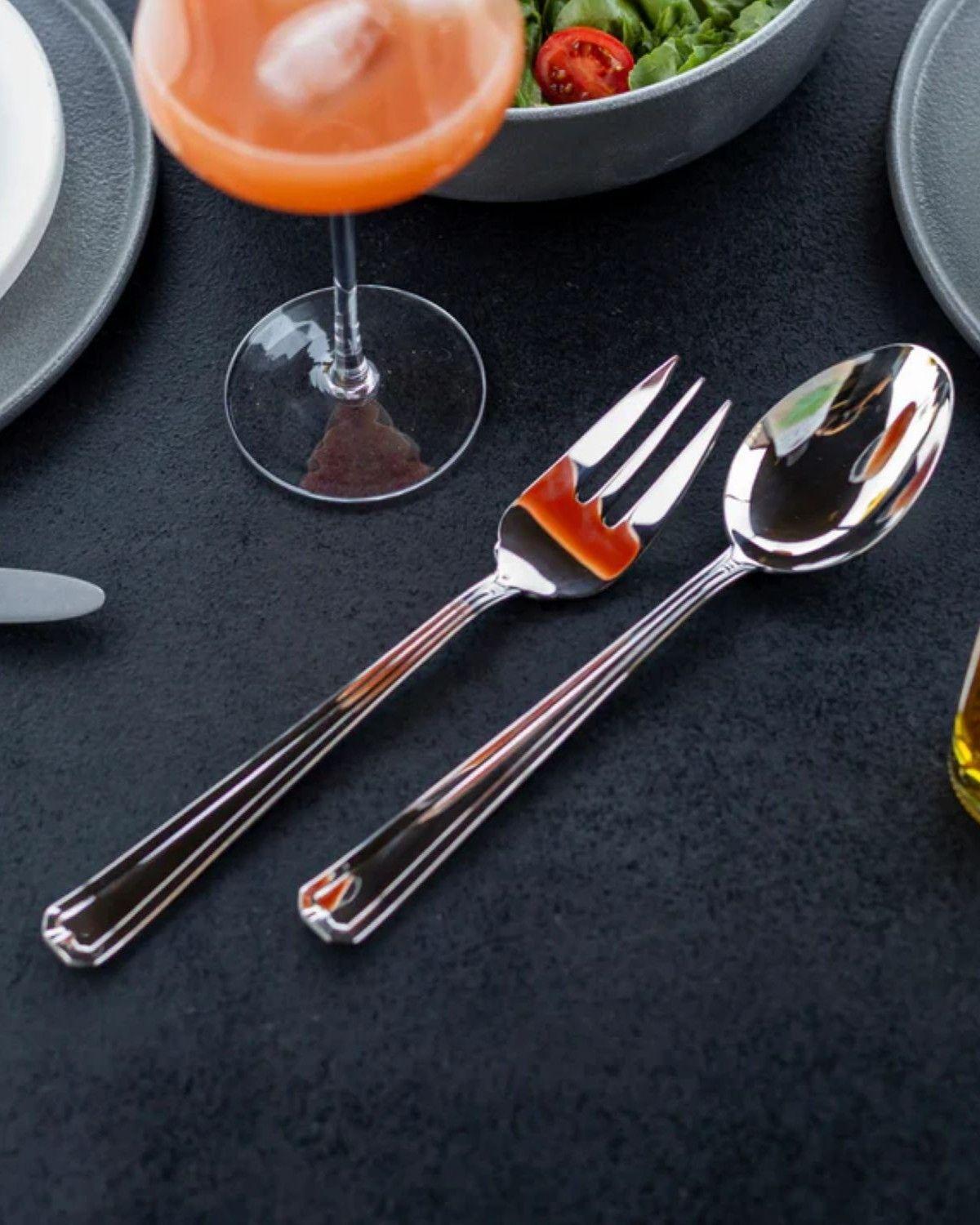 Set Tenedor y Cuchara Servir 2 pzs Oxford Coquinaria-2