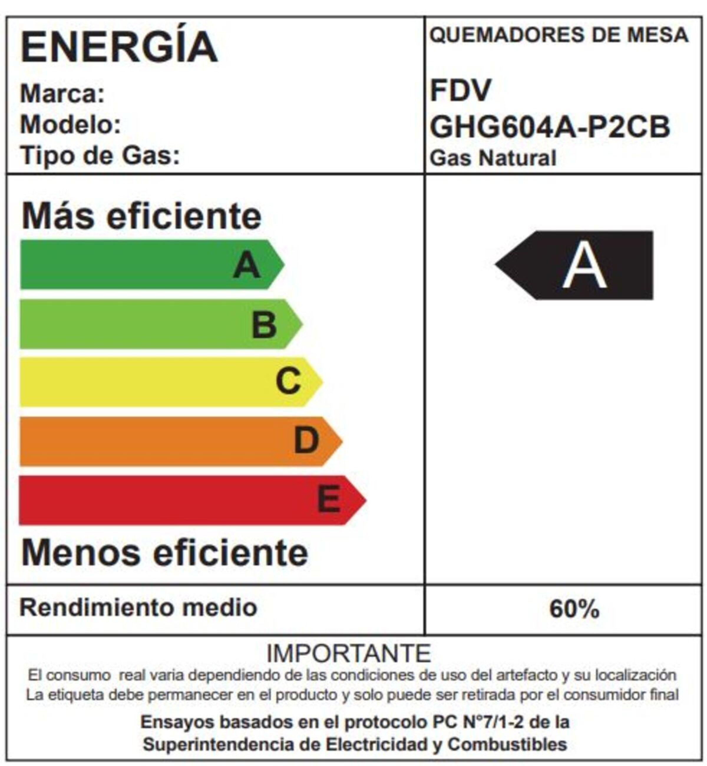 Encimera a gas FDV Signature 60 4Q GN-4