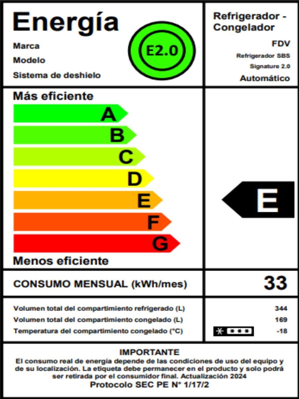 Refrigerador SBS Signature 2.0 513Lts FDV-5