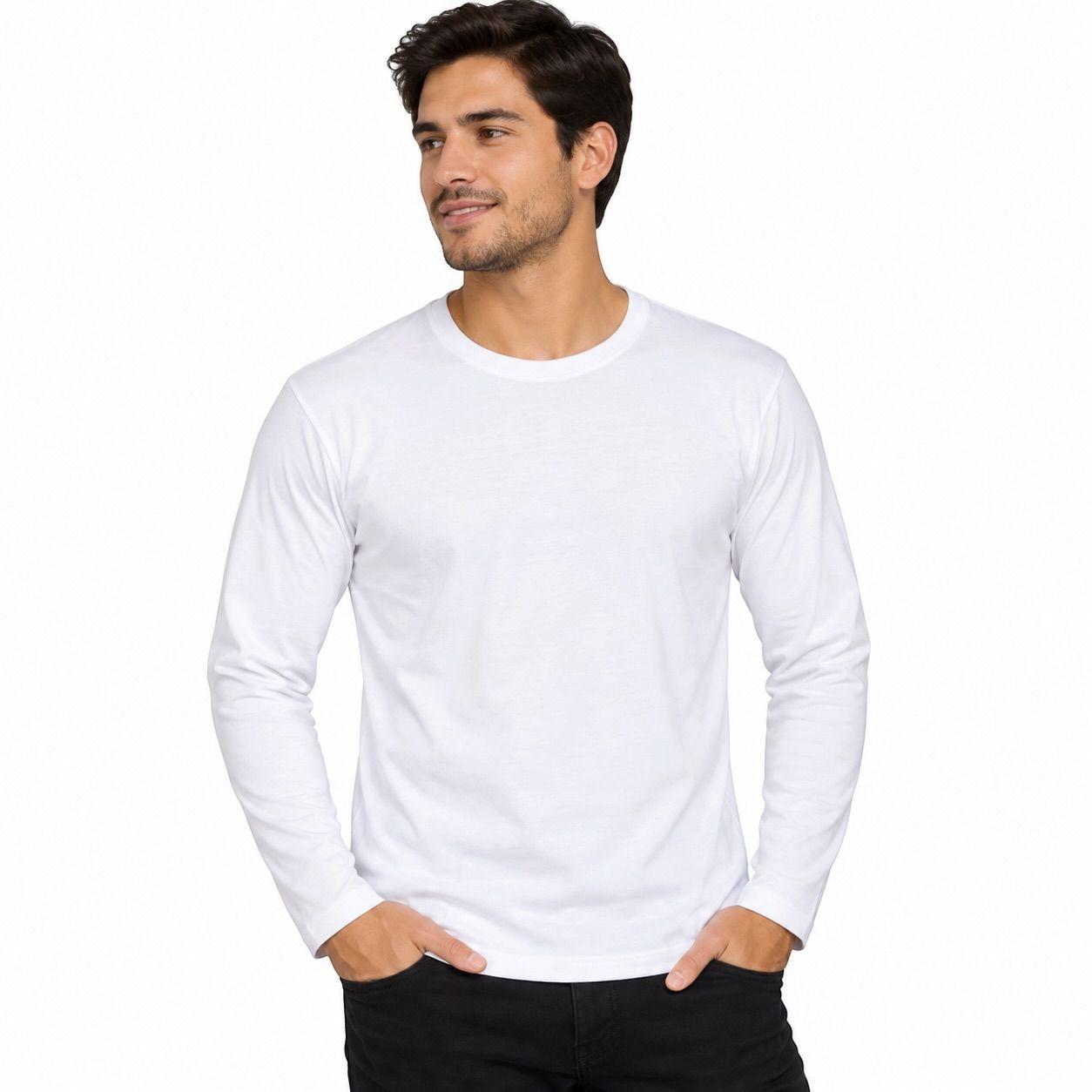 Polera Manga Larga Unisex Algodon Nacional Tallas S A XL-1