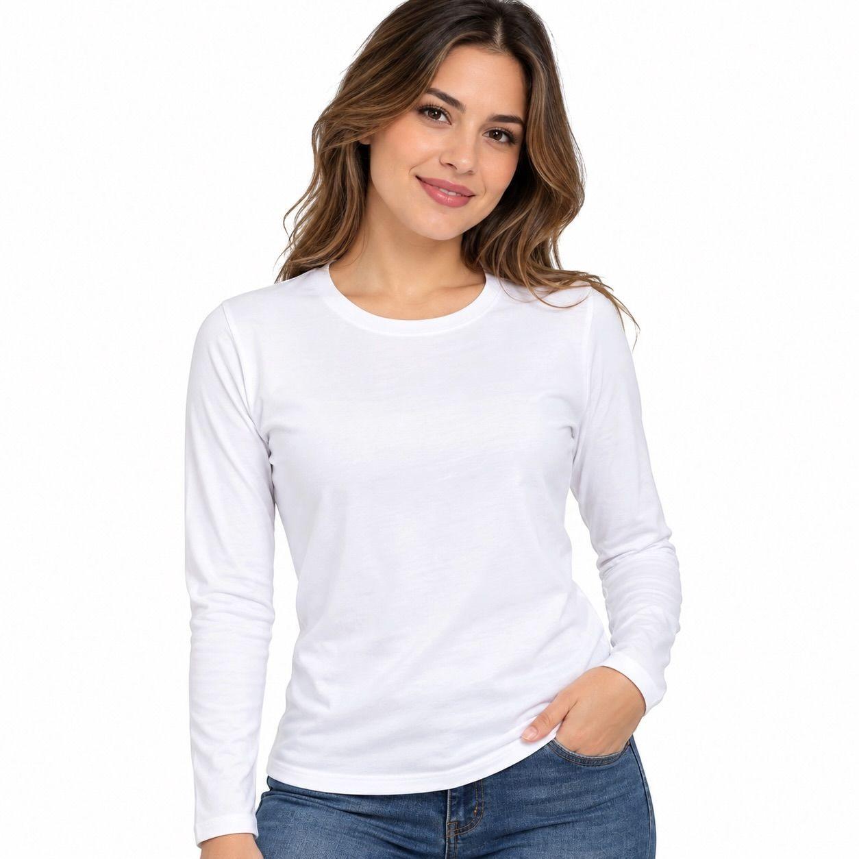Polera Manga Larga Unisex Algodon Nacional Tallas S A XL-3