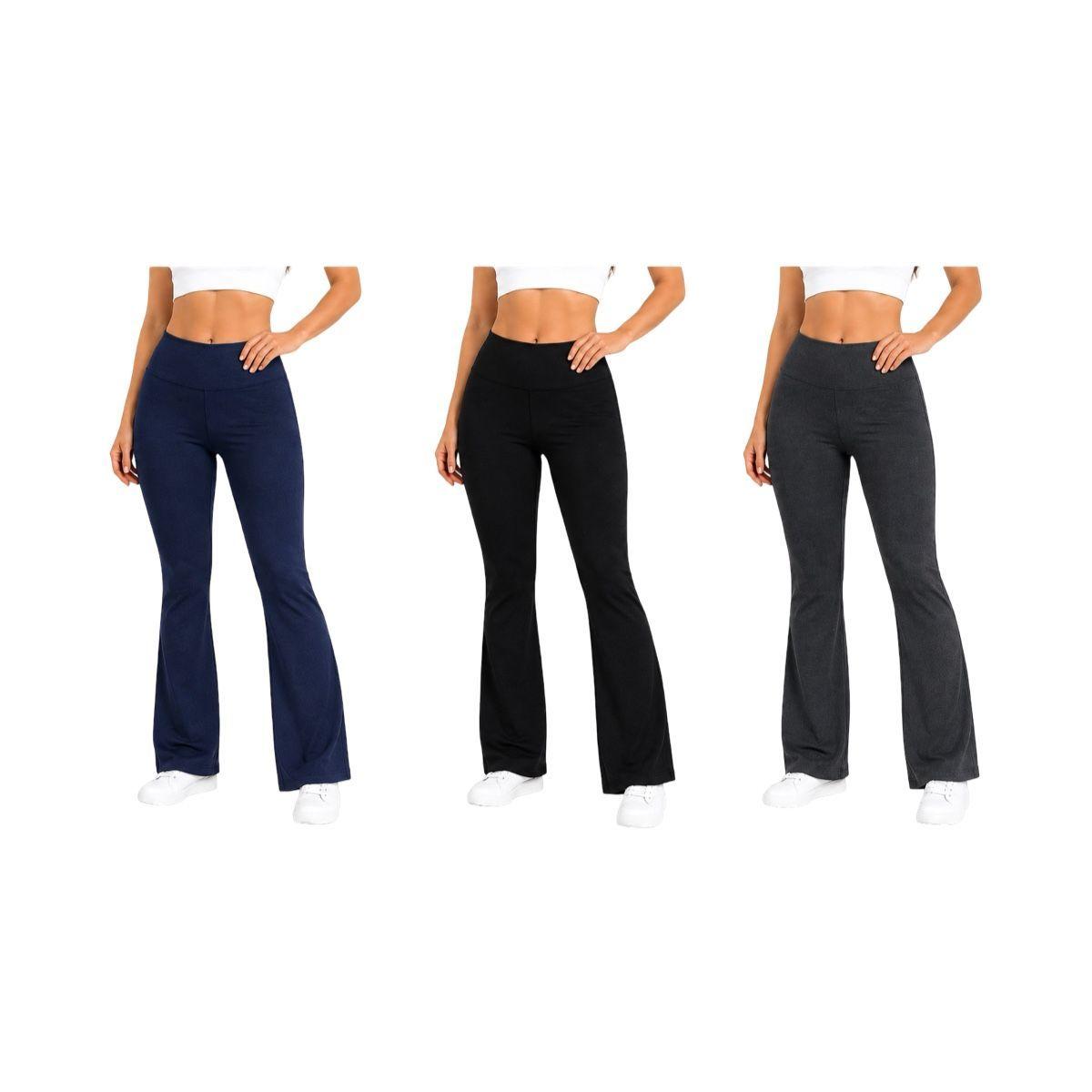 CALZAS PATA ELEFANTE ALGODON PACK X3 PRETINA ALTA-0