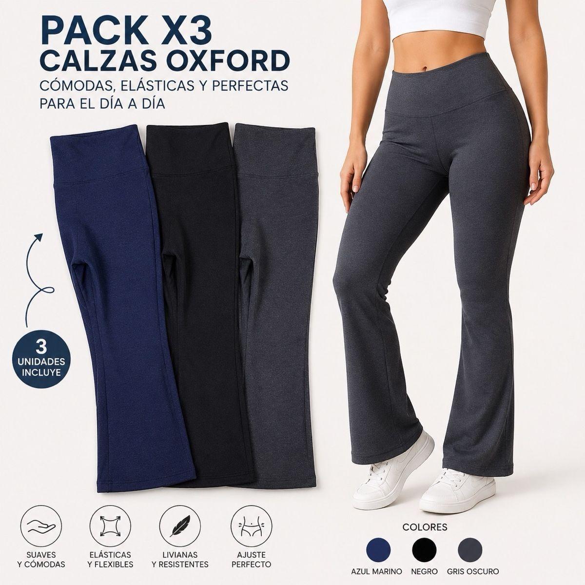 CALZAS PATA ELEFANTE ALGODON PACK X3 PRETINA ALTA-1