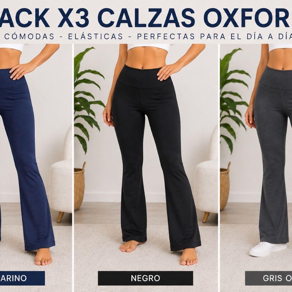 CALZAS PATA ELEFANTE ALGODON PACK X3 PRETINA ALTA-2