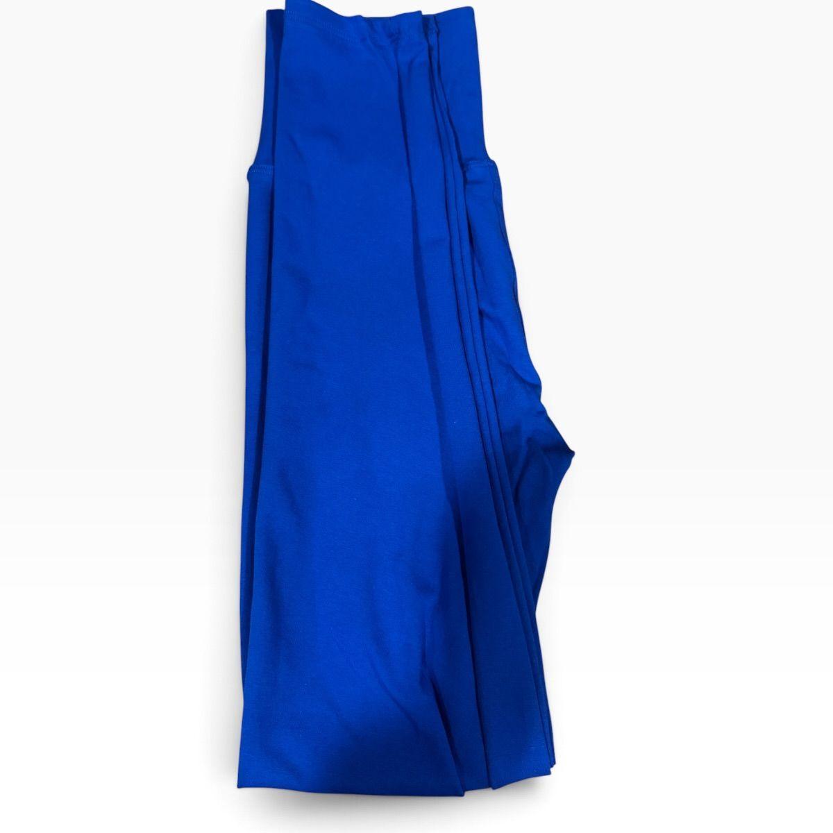 Calza Mujer Lycra Azul Tiro Alto Deportiva Elasticada-3