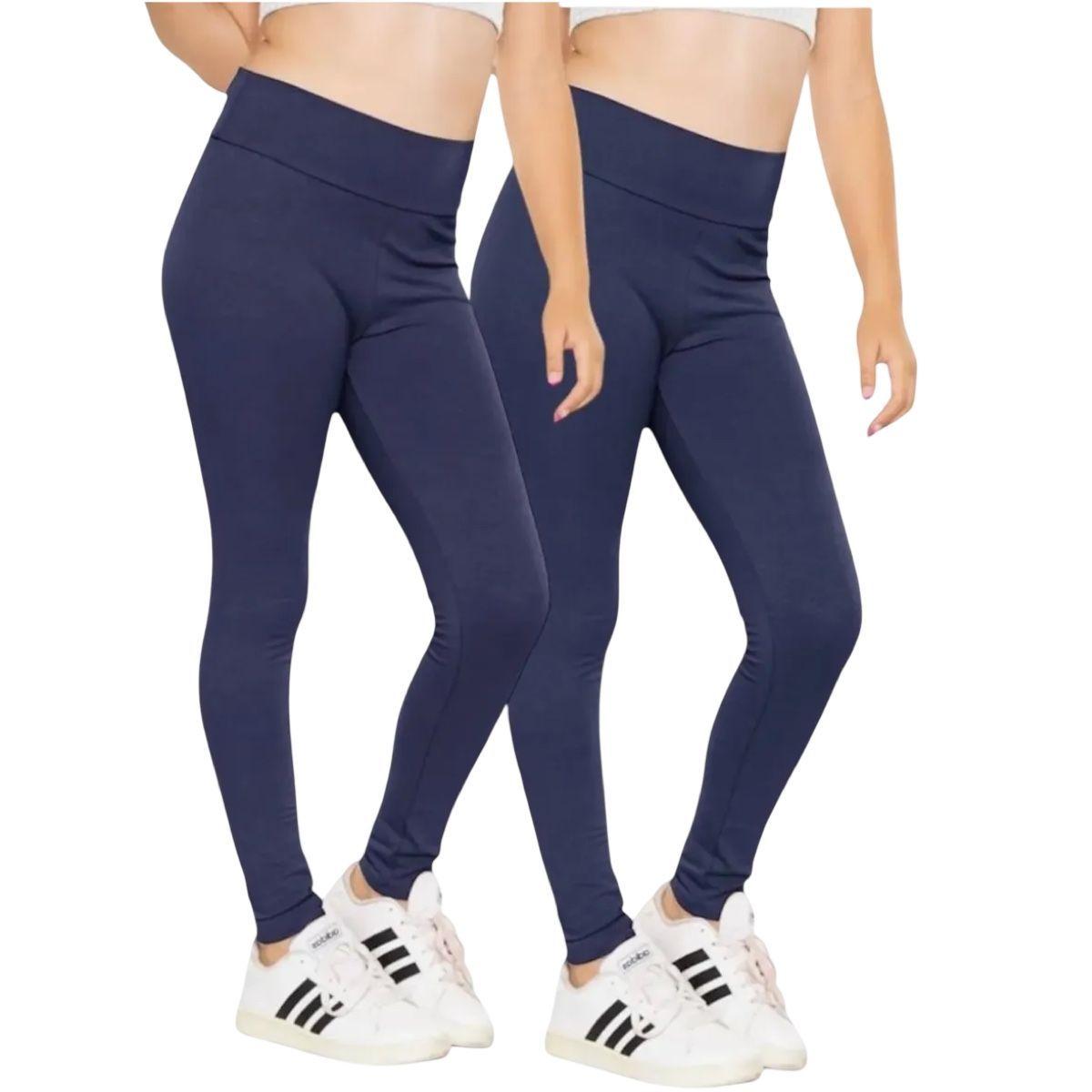 Pack 4 Calzas Colegio Ni a Azul y Negra C modas y Resistentes Tallas Variadas-2