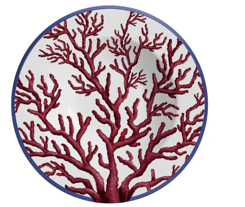 SET VAJILLA 18 PIEZAS CORAL GLABES ROJO-1