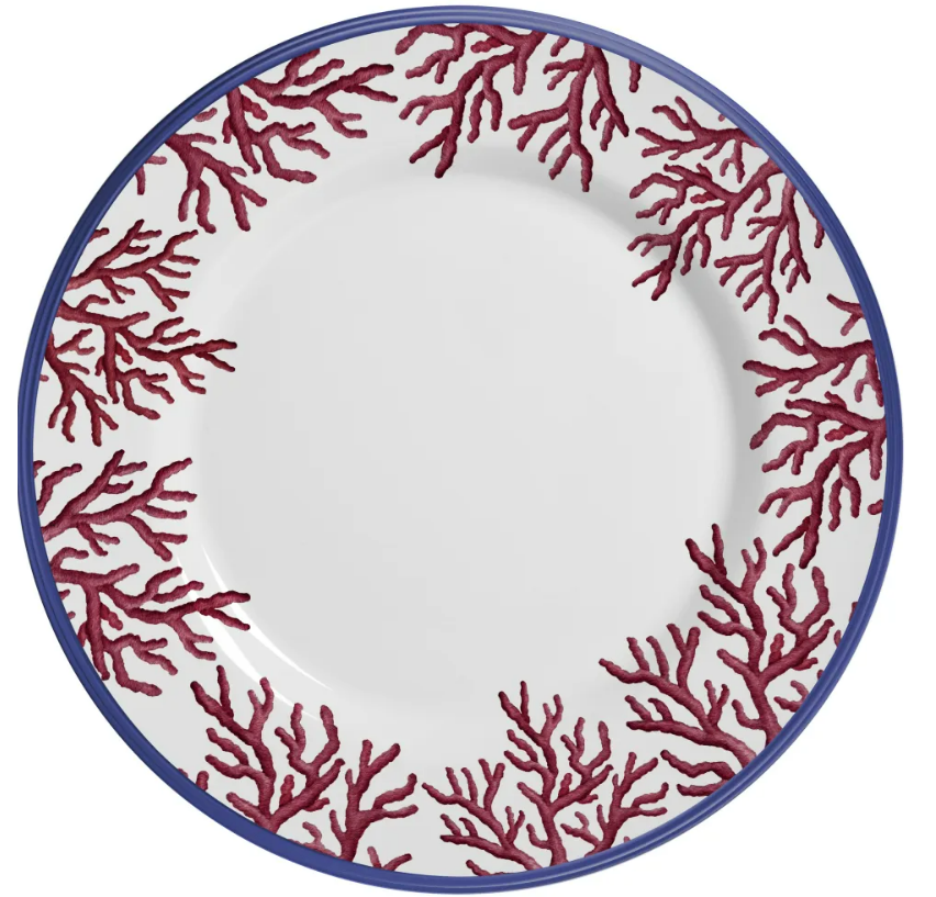 SET VAJILLA 18 PIEZAS CORAL GLABES ROJO-0