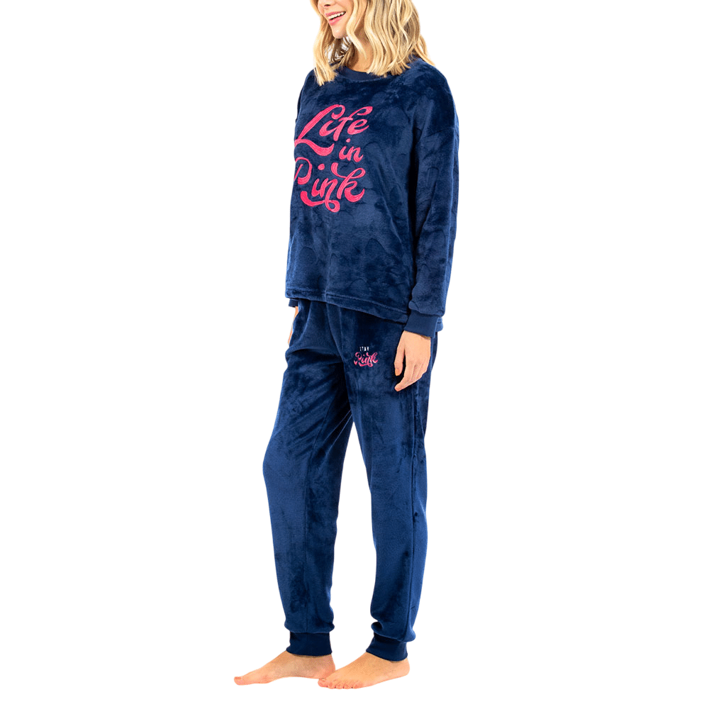 Pijama Polar Bordada Lady Genny-1