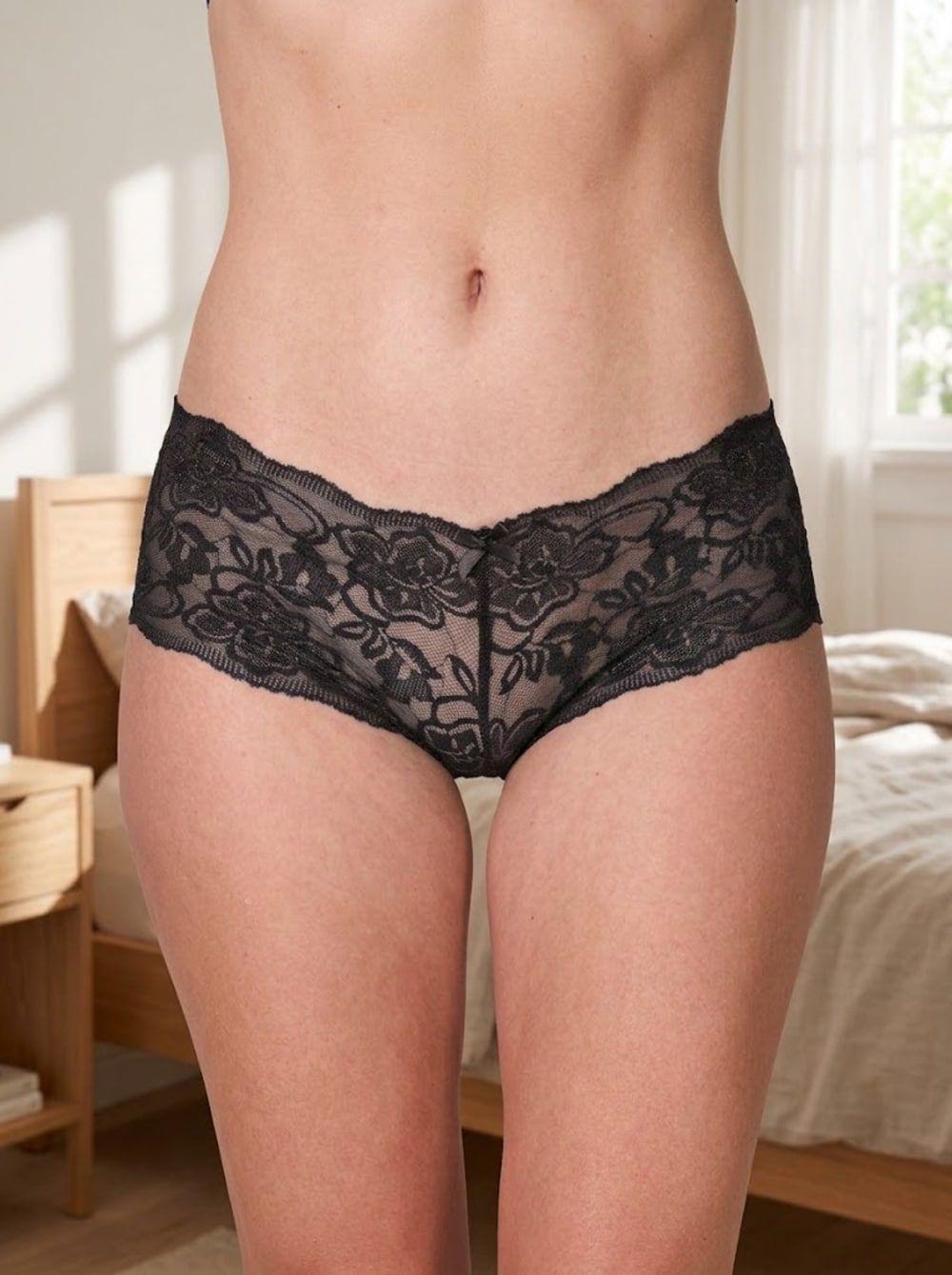 Calzón Tiro Bajo Poliamida Encaje Mujer LADY GENNY-3