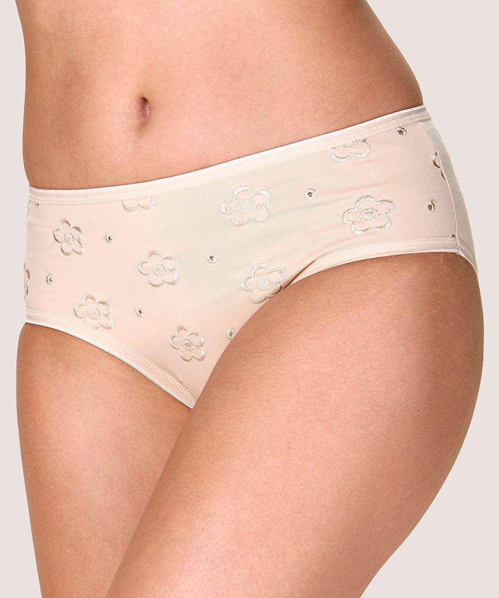 Calzon Algodon Bordado Flores Mujer LADY GENNY-3