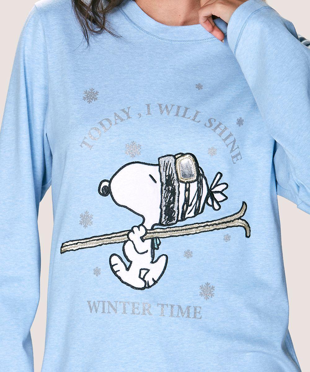 Pijama Cotton Snoopy Mujer | Comodidad Y Calidez-3