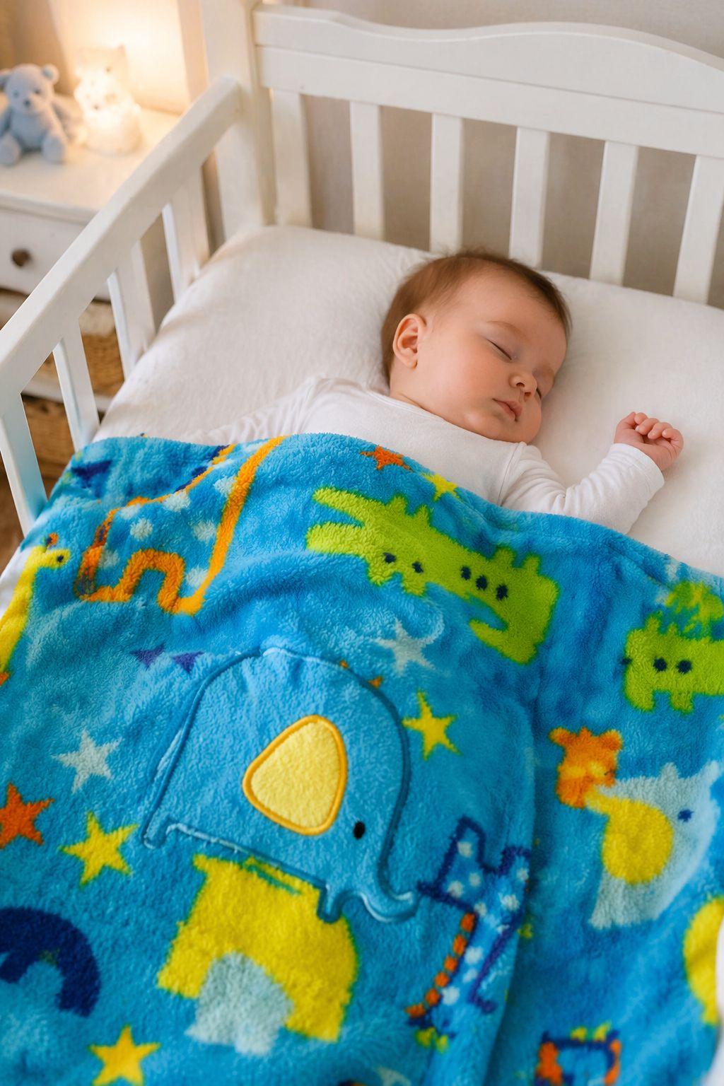 Manta Extra Suave Niño PUMUCKI Azul | Máximo Confort Bebés-5