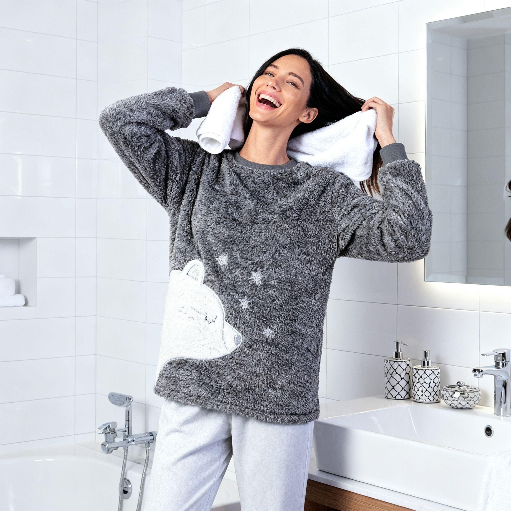 Pijama Polar Peluche Mujer | Suavidad Inigualable-3