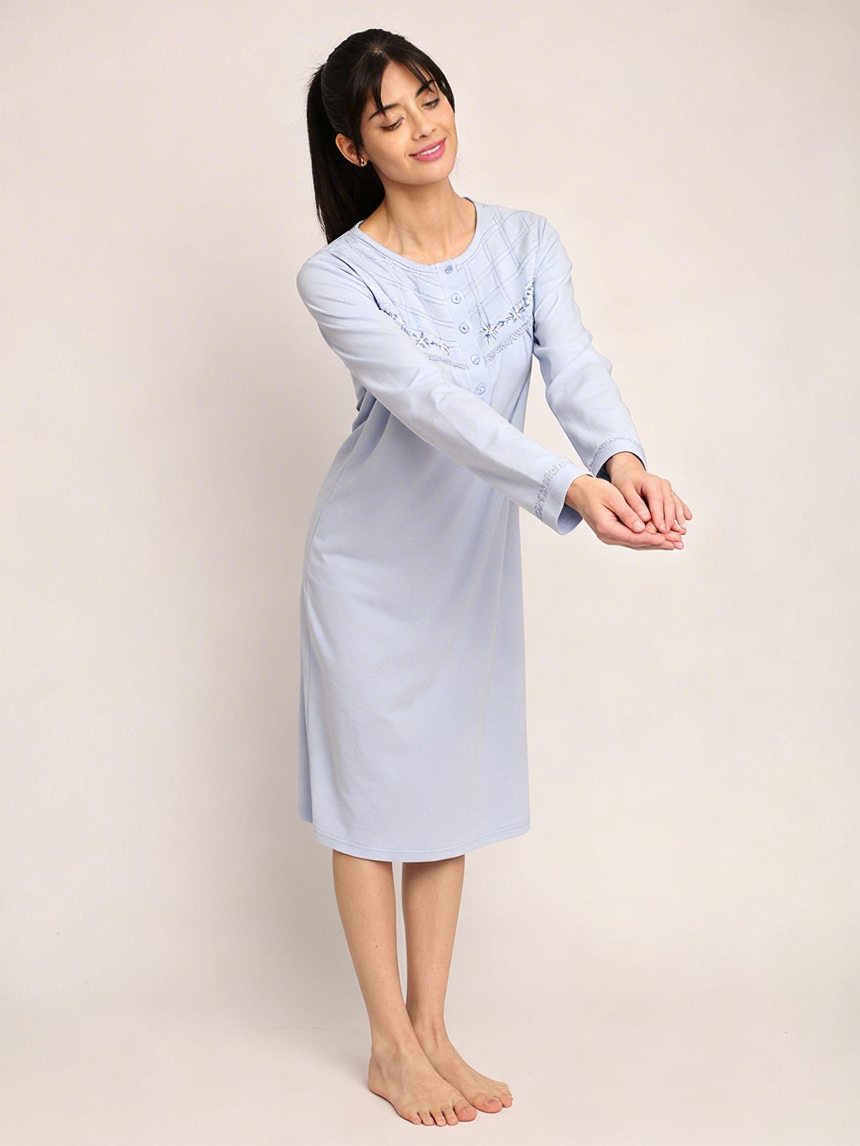 Camisa algodón liso con bordado tallas grandes | Confort-2