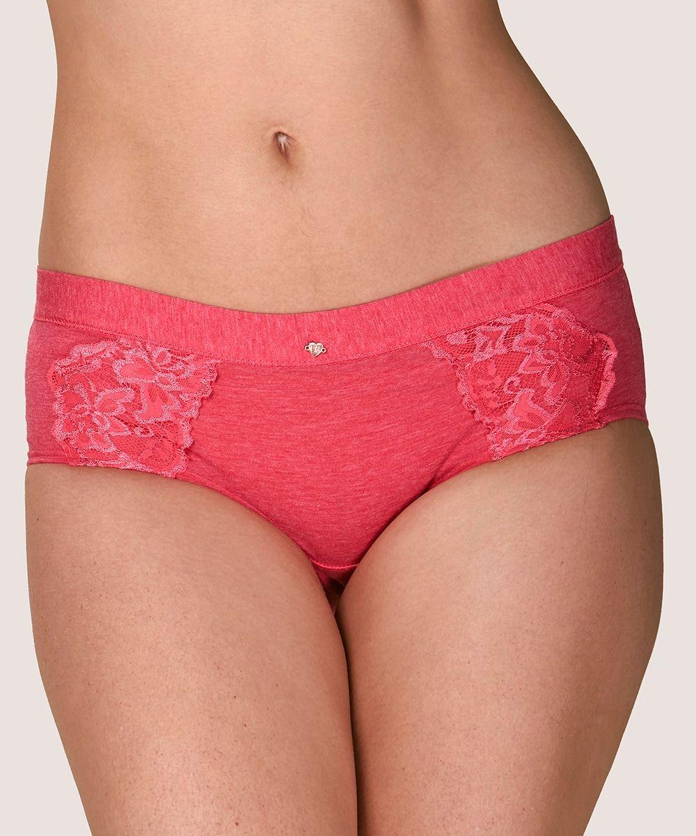 Calzon Algodon Encaje Tiro Bajo Mujer LADY GENNY-0