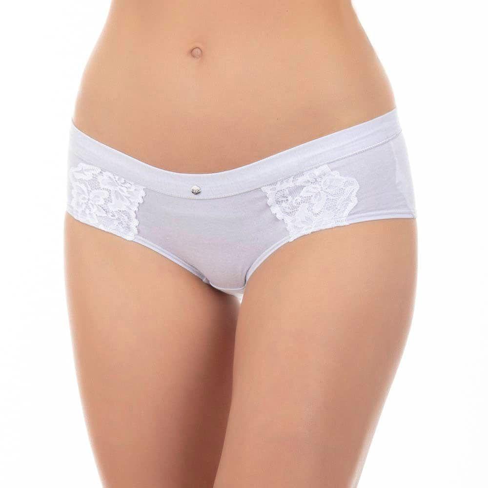 Calzon Algodon Encaje Tiro Bajo Mujer LADY GENNY-0