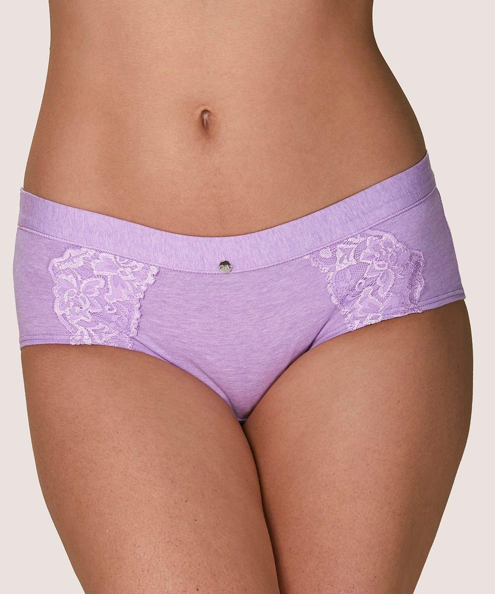 Calzon Algodon Encaje Tiro Bajo Mujer LADY GENNY-0