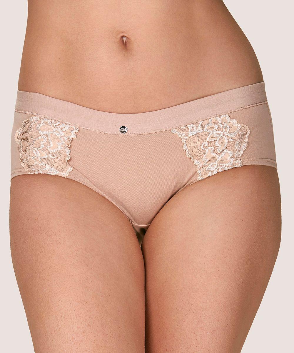 Calzon Algodon Encaje Tiro Bajo Mujer LADY GENNY-0