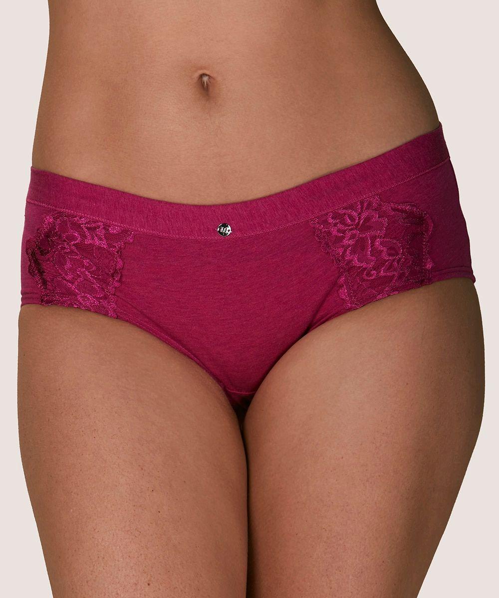Calzon Algodon Encaje Tiro Bajo Mujer LADY GENNY-0