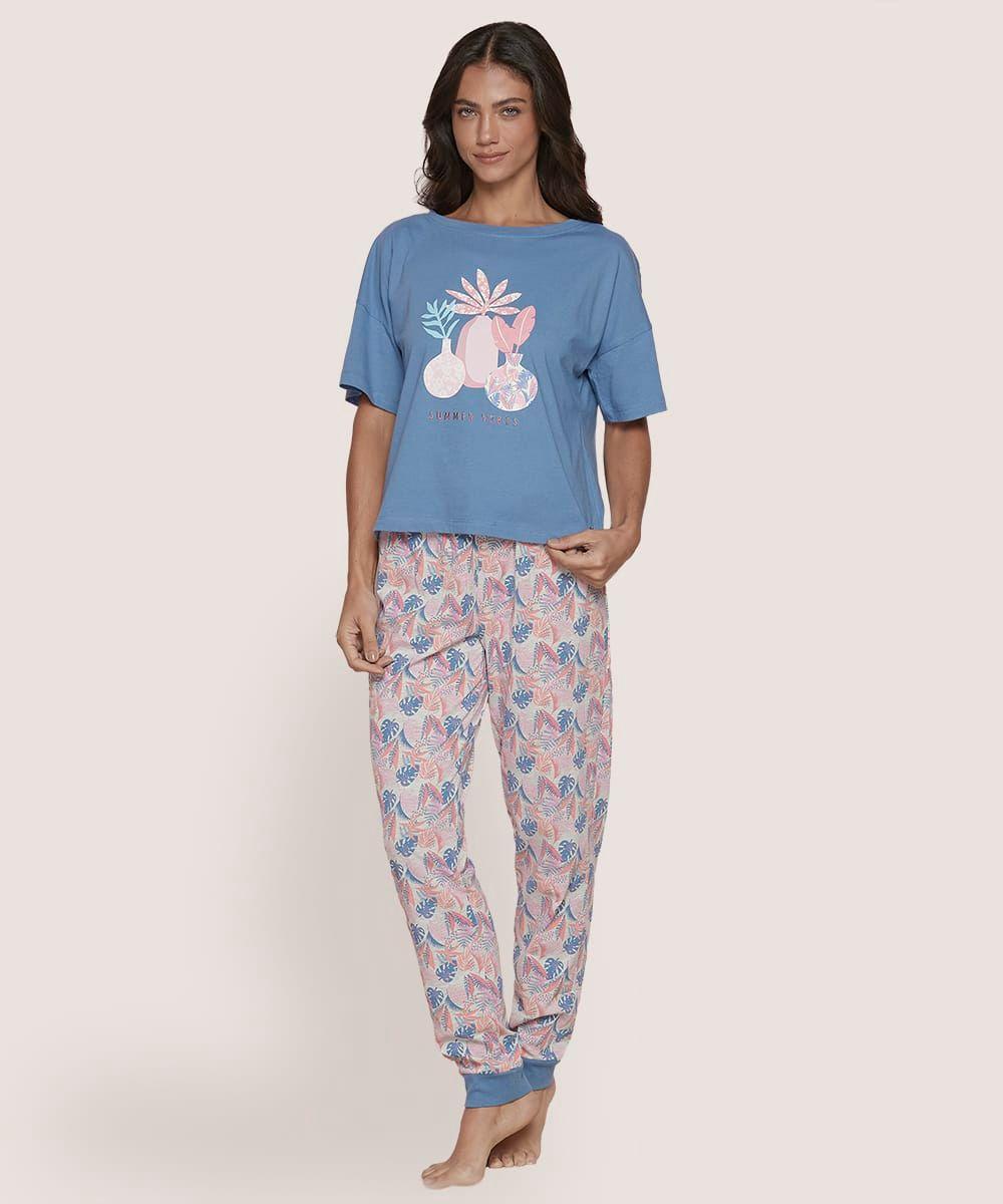 Pijama Algodón Estampado | Suavidad en tus Noches-1