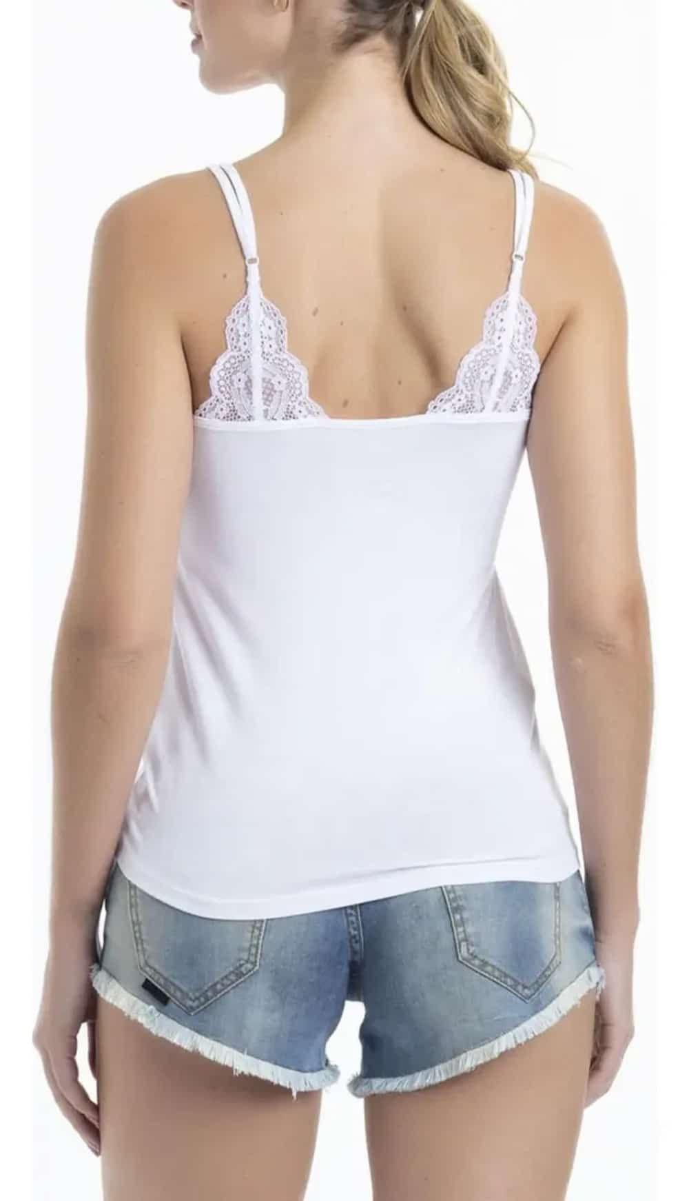 Camiseta Viscosa Encaje | Suavidad y Comodidad Diaria-4