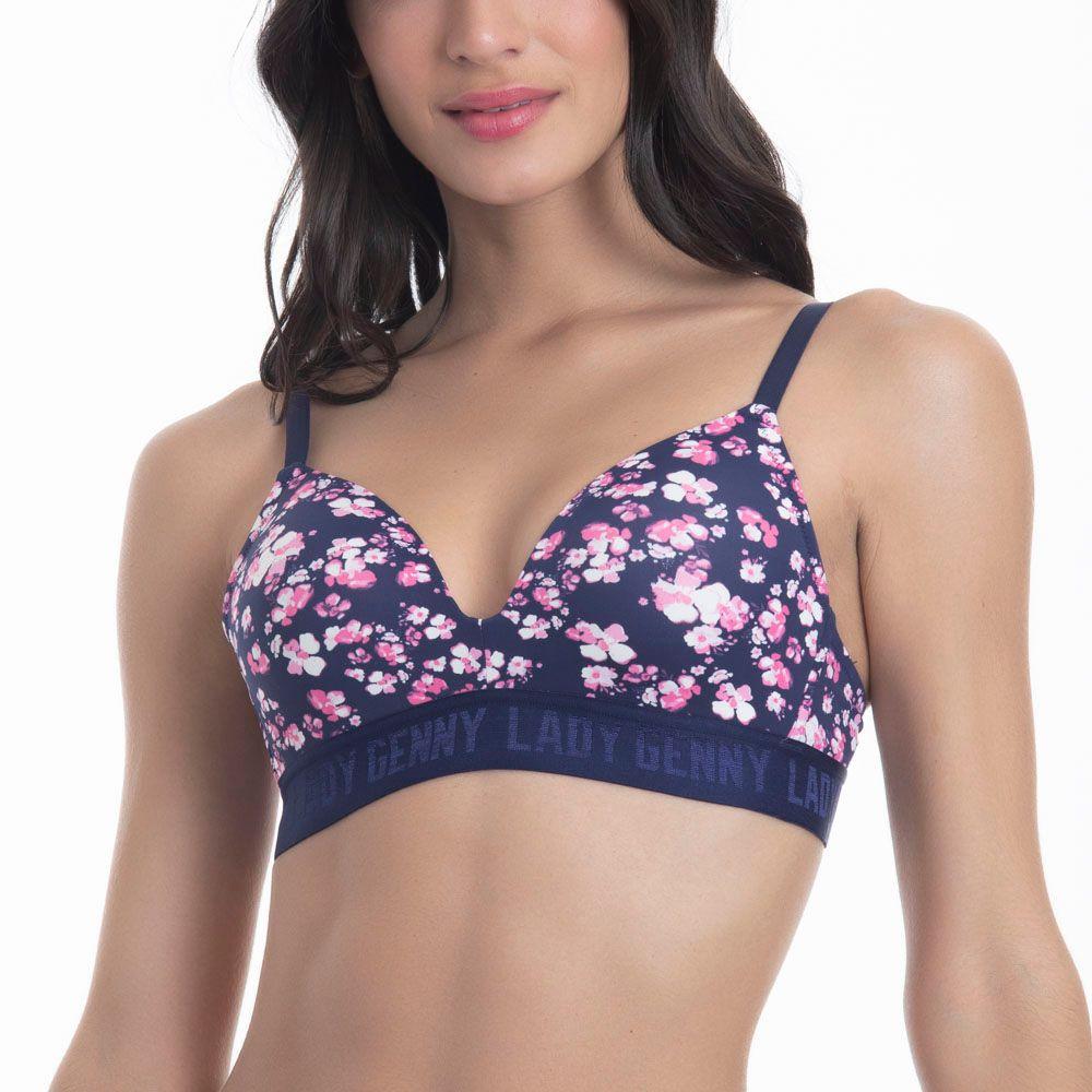 Sosten Microfibra Estampada Soft Sin Arco Mujer LADY GENNY-0