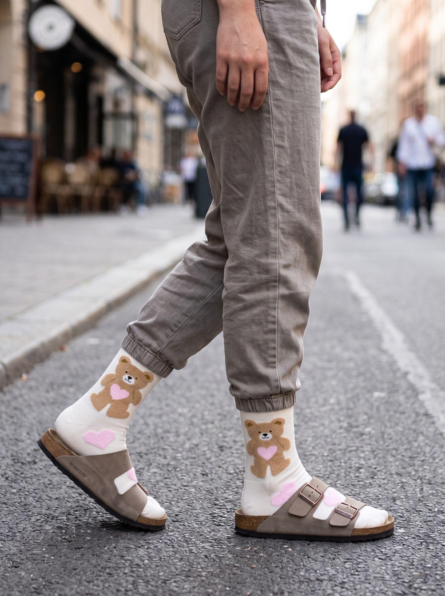 Calcetines Algodón Osito Corazón Unisex Adulto-5