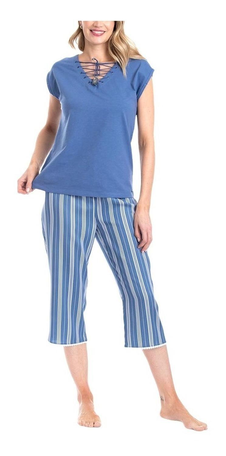 Pijama Cotton & Viscosa Cuello En V XL azul marino-1