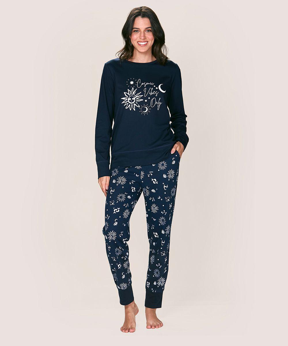 Pijama Cotton Astrológico | Comodidad Cósmica Lady Genny-1