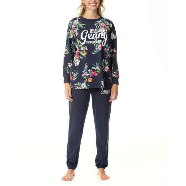 Conjunto Pijama Algodón Floreado Lady Genny-0