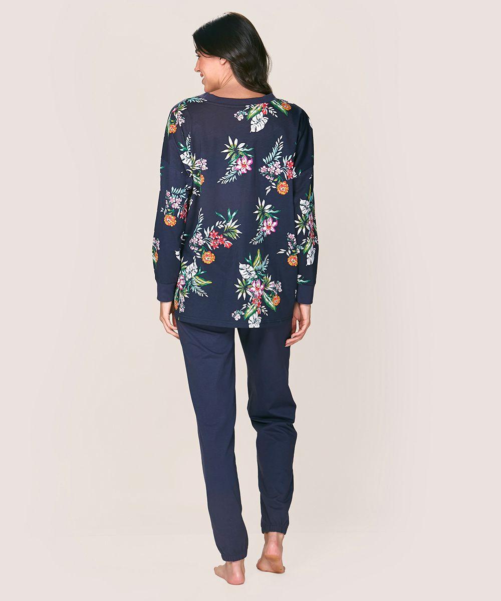 Conjunto Pijama Algodón Floreado Lady Genny-1