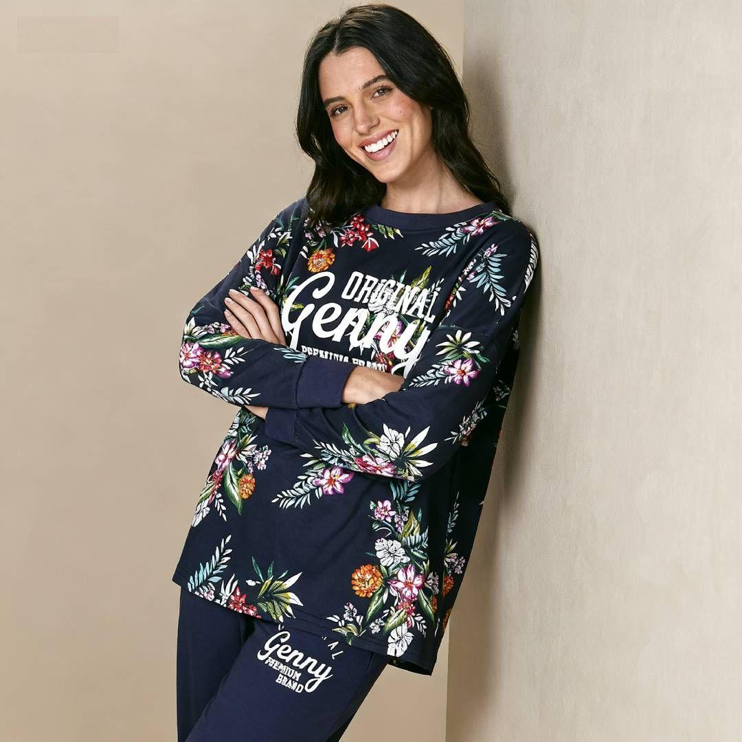 Conjunto Pijama Algodón Floreado Lady Genny-2