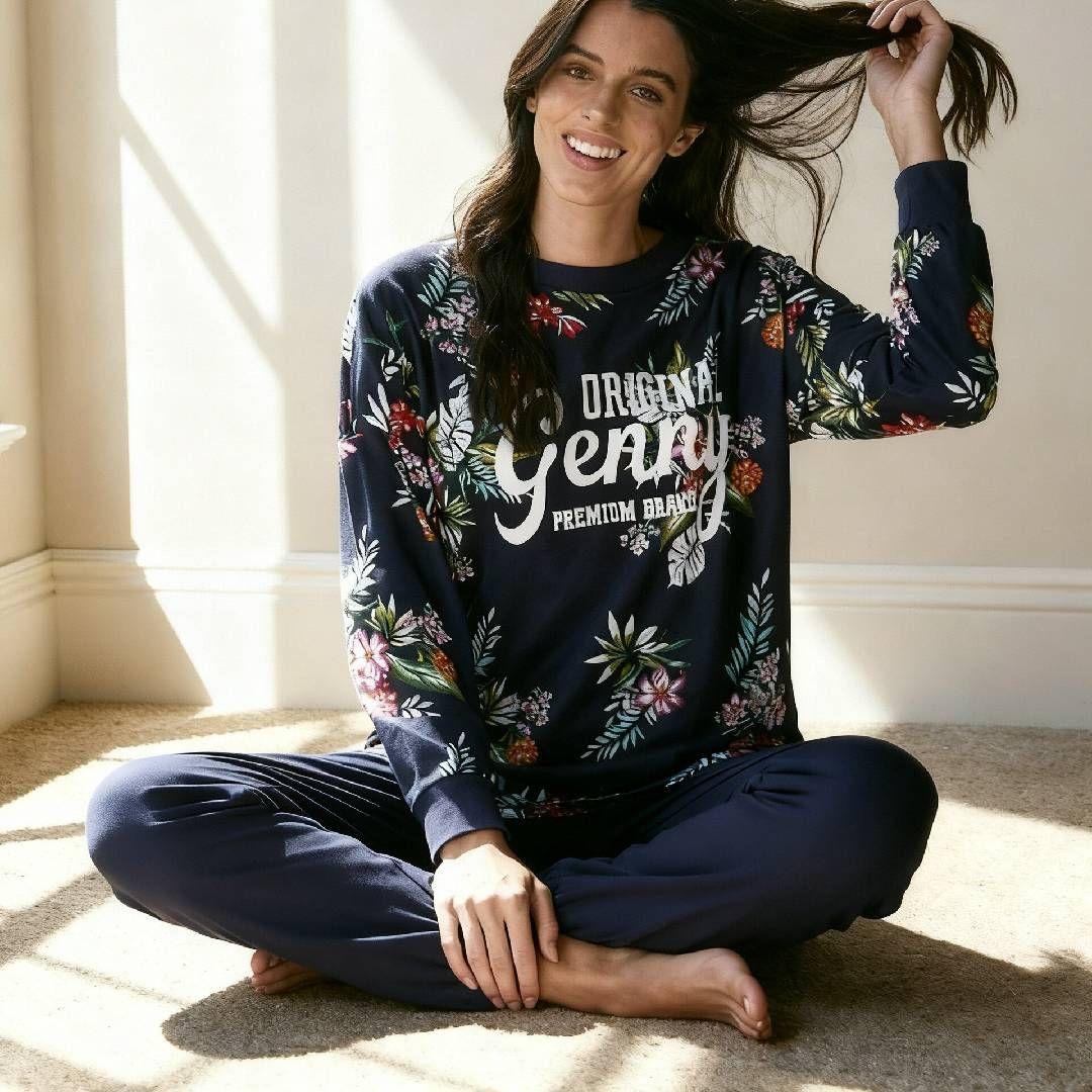 Conjunto Pijama Algodón Floreado Lady Genny-6