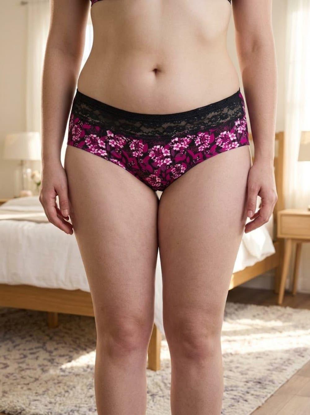 Calzon cuadro invisible encaje Poliamida Mujer Lady Genny-3