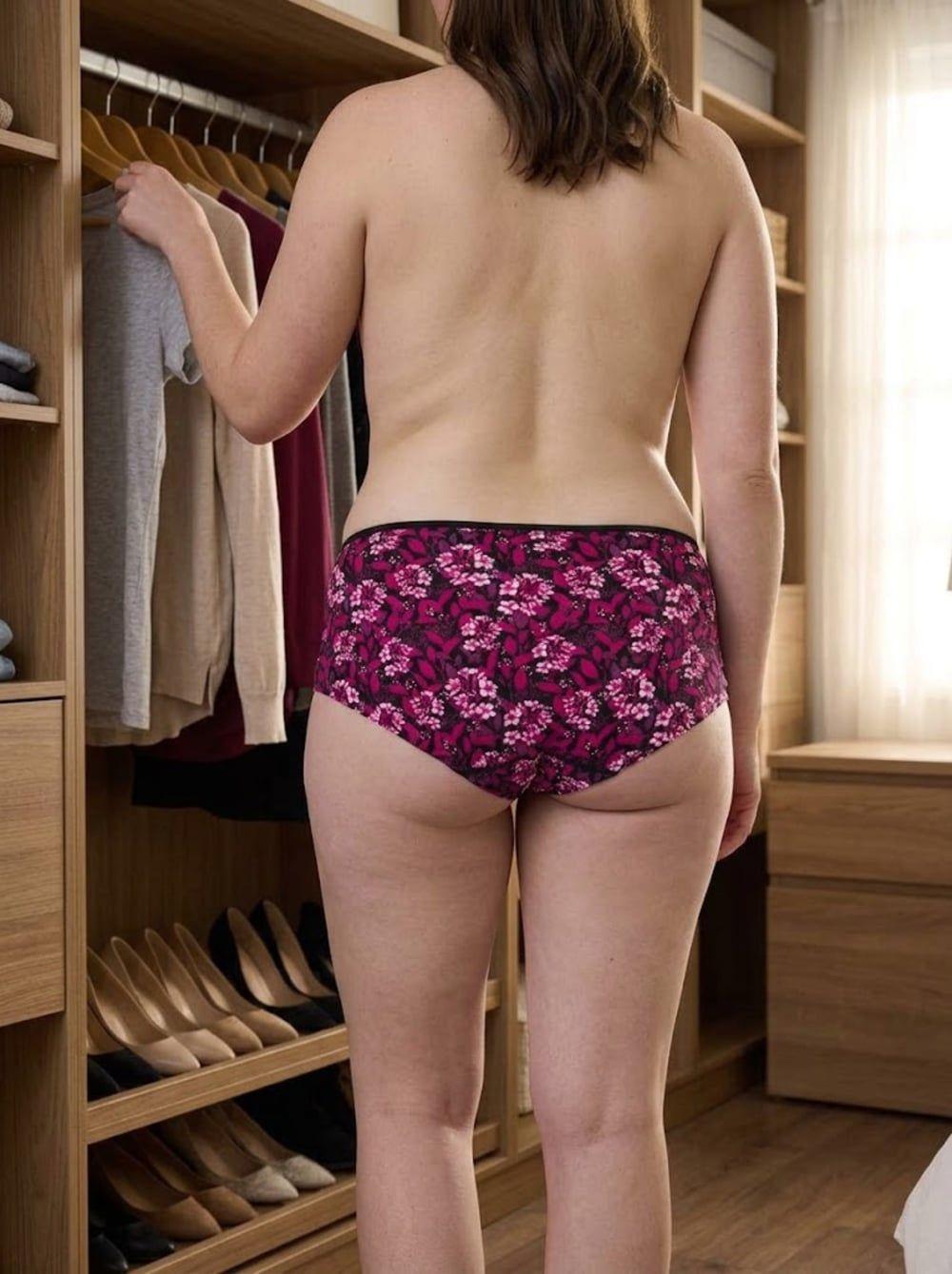 Calzon cuadro invisible encaje Poliamida Mujer Lady Genny-4