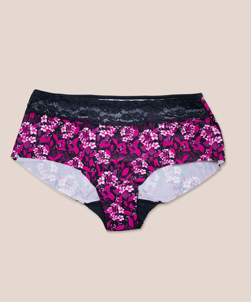 Calzon cuadro invisible encaje Poliamida Mujer Lady Genny-8