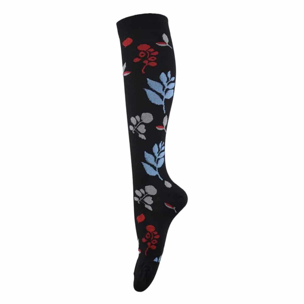 Bucaneras largas Nylon floreada Compresión leve TORNASOL-2