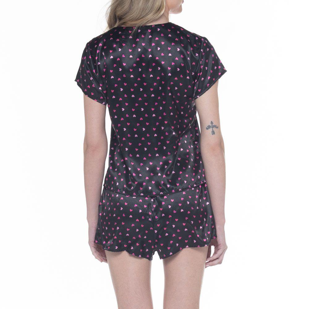 Pijama Satin Corto Mujer-1