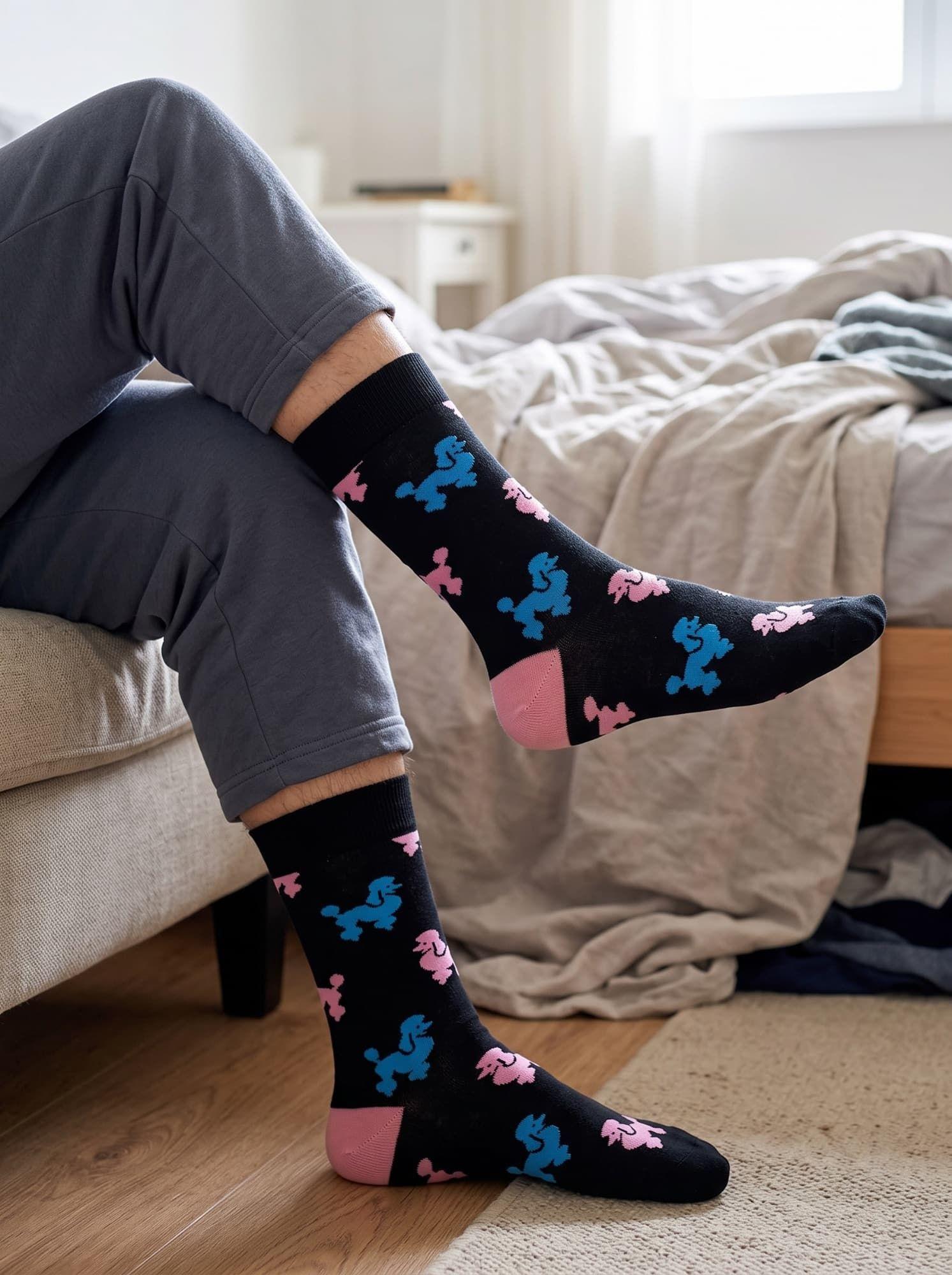 Calcetines Soquete Algodon Perritos Fashion Unisex Adulto-3