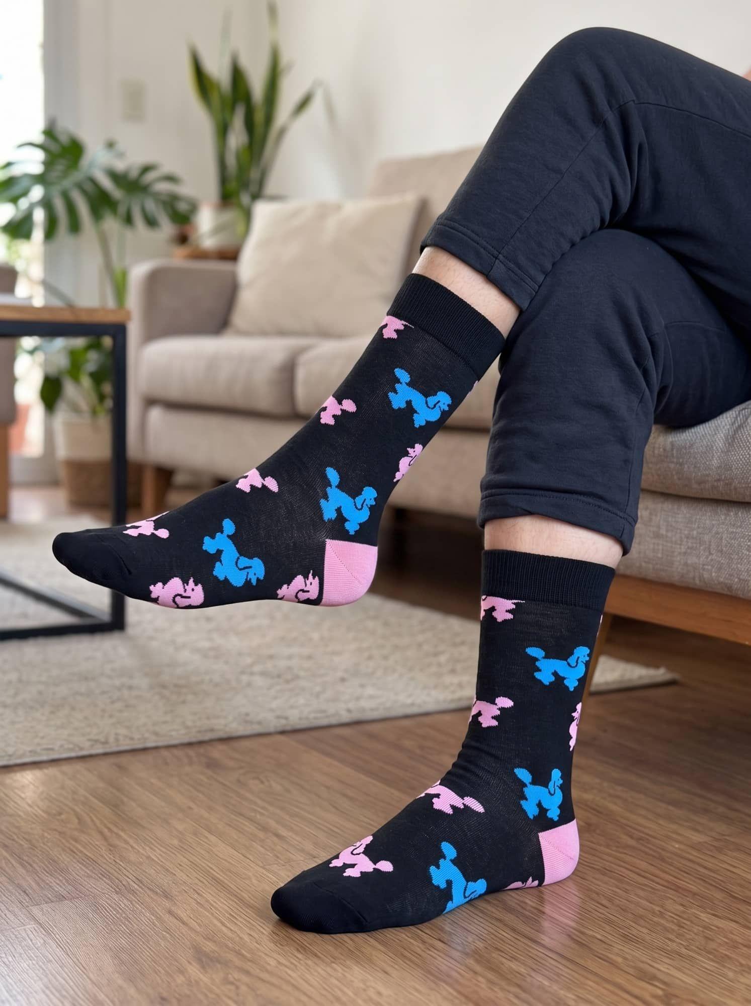 Calcetines Soquete Algodon Perritos Fashion Unisex Adulto-5
